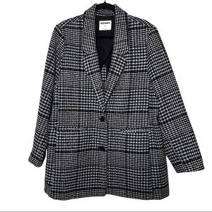 Old Navy Wool Blend Plaid Blazer Coat Classic Academia Preppy NWOT‎ Relaxed Fit